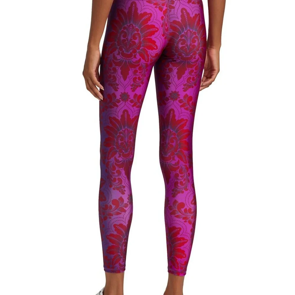 NWT EXCLUSIVE Terez Ruby Amethyst Damask Leggings XS - Picture 4 of 16